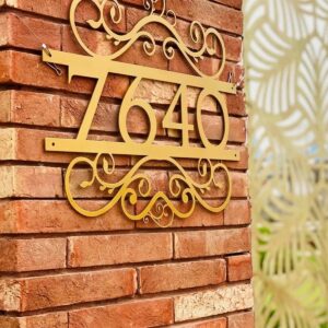 Unique Metal House Numbers Wall Name Plate – Customizable Charm