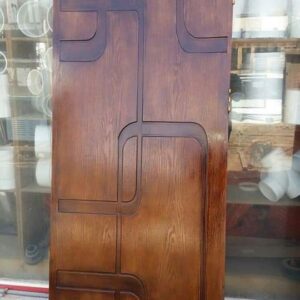 Solid Wooden Front Door With 3D CNC Carving Design